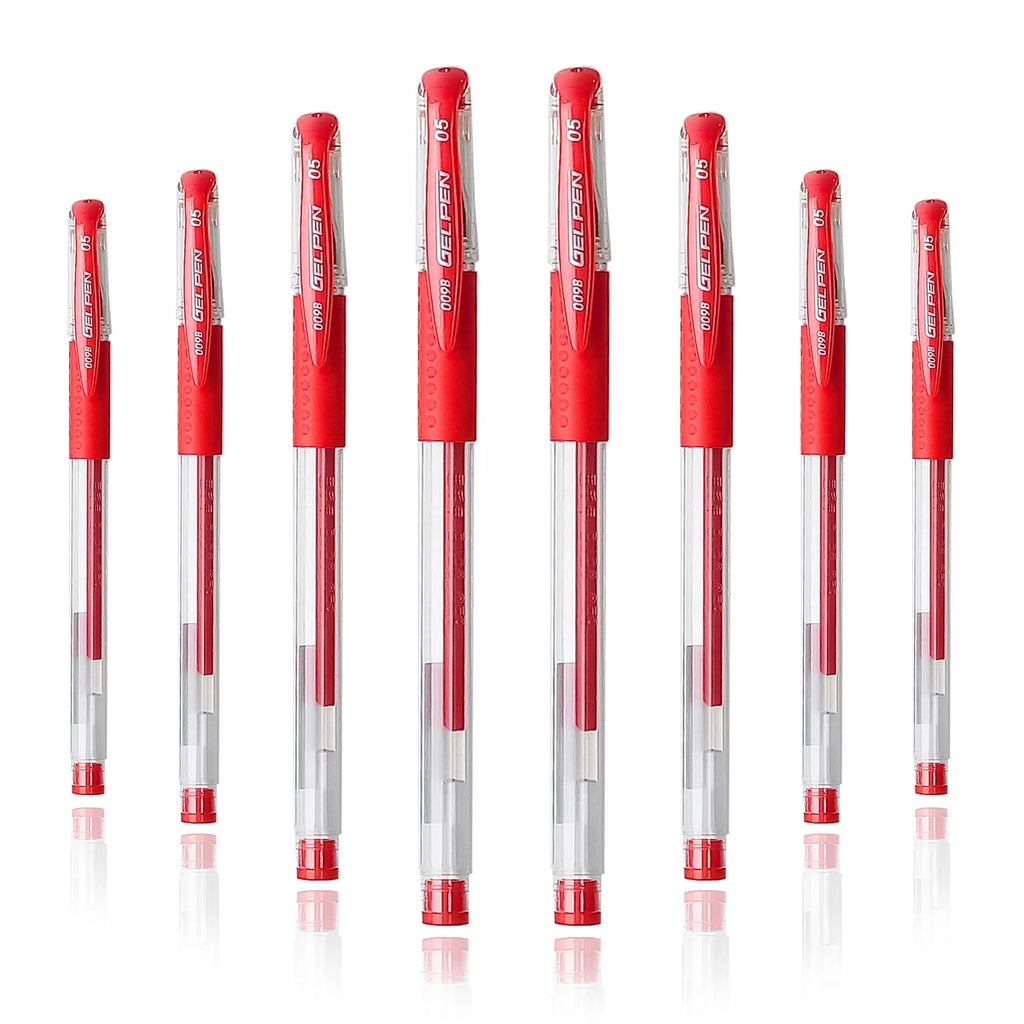 WQN-4/8/12pcs Gel Ink Pen Rollerball Pen Set Office Supplies Red Ink Color 0.5mm Ballpoint Pen Student School Stationery
