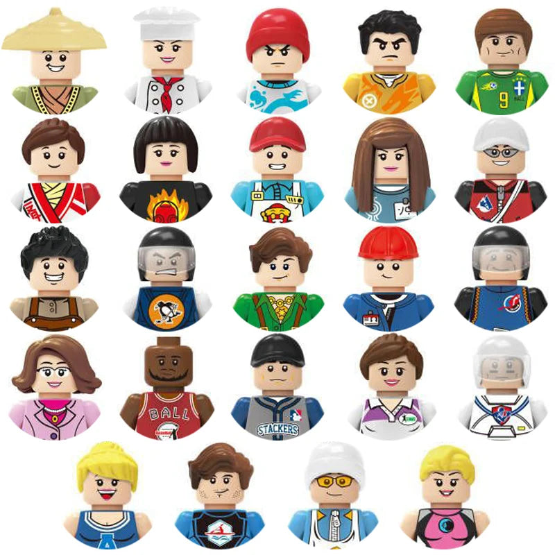 Building block toys, mini figures, character action figures, city people, building block accessory sets, children's gifts