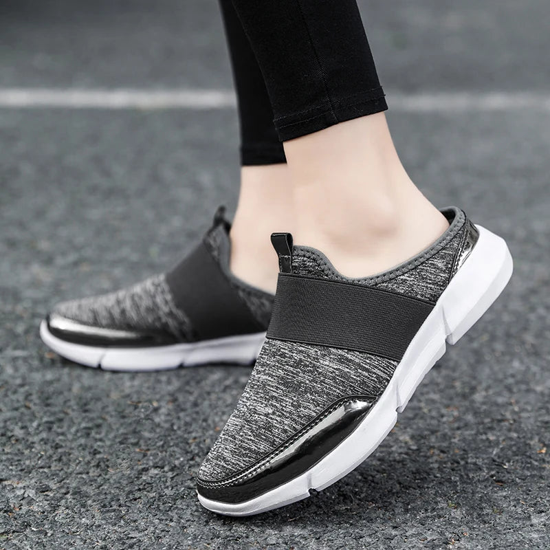 Breathable Light - Women Mules New Casual Half Slippers Outdoor Flats Zapatos De Mujer Quality Shoes for Woman Slippers Plus Size