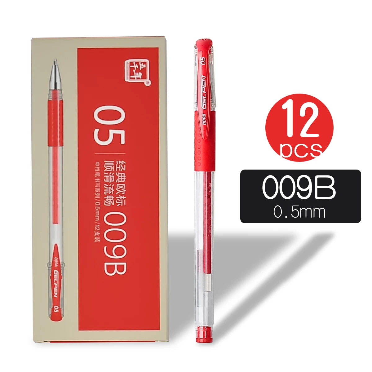 WQN-4/8/12pcs Gel Ink Pen Rollerball Pen Set Office Supplies Red Ink Color 0.5mm Ballpoint Pen Student School Stationery
