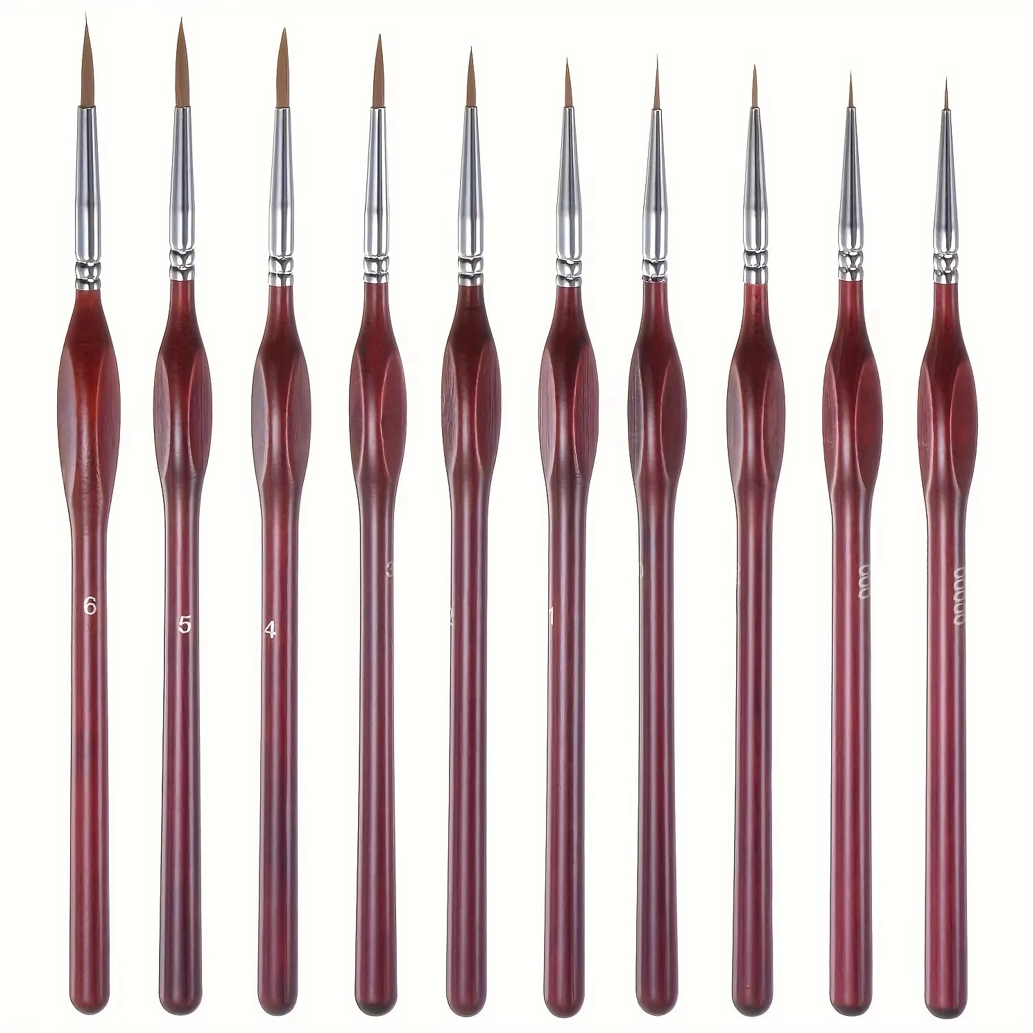 11pcs Watercolor Paint Brush Set for Fine Detail - Durable Miniature Brushes Micro Tips for Warhammer 40K Model & Art Painting