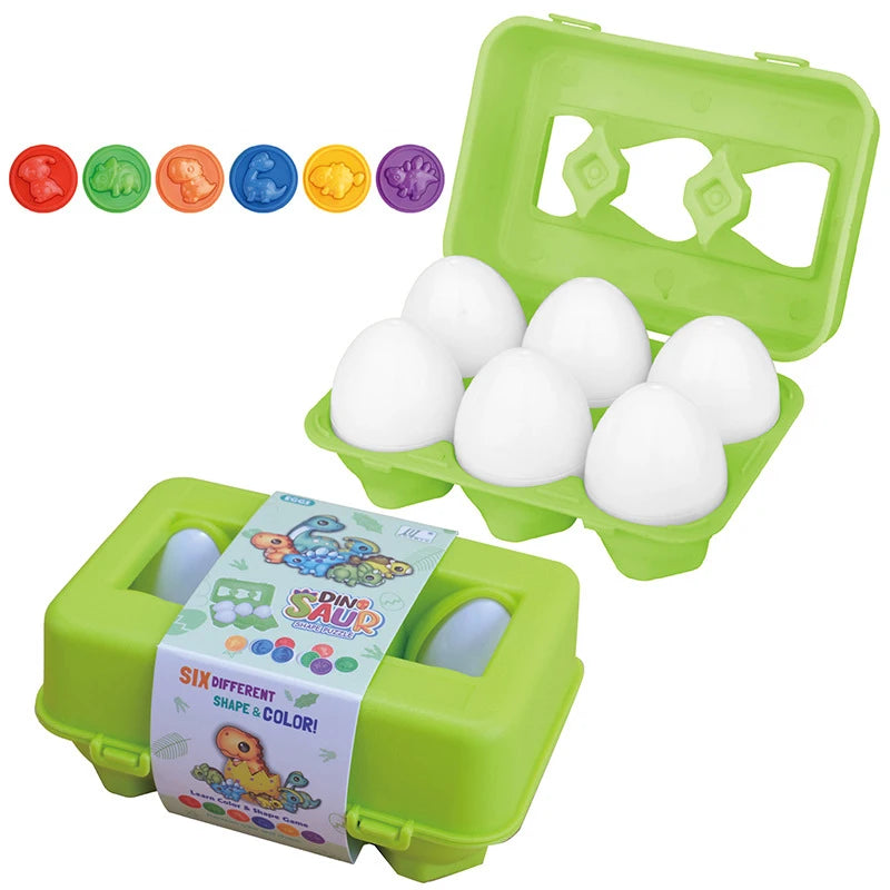 Montessori Educational Toys 1 2 3 Year Children Toy Easter Egg Baby Sensory Puzzle Smart Eggs Colors Shape Matching Sorter Games