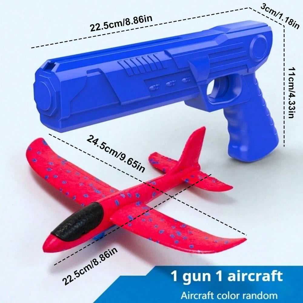 Airplane Launcher Toys Outdoor Sports Flying Toys Children's Foam Ejection Aircraft Toys Birthday Gifts for Boys Girls