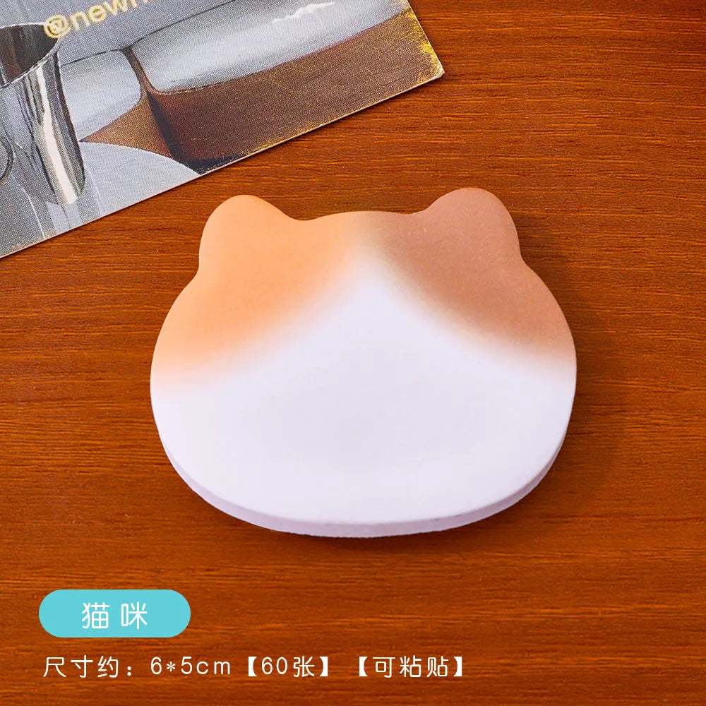 60Sheets Cartoon Gradient Memo Pads Scrapbooking Sticker School Supplies Post Sticky Notes Office Stationery