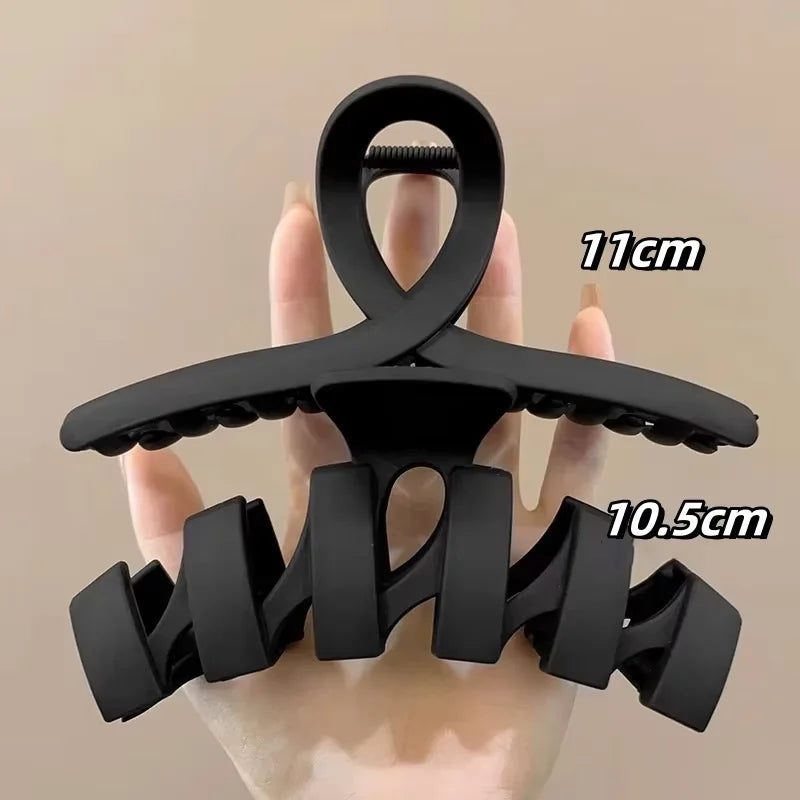 Clawra - Black Series big Hair Clip for women Simplicity Ponytail Clip Women Fashion Shark Clip Girl Hair Clamp