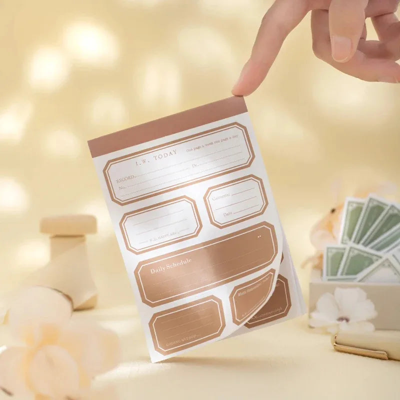 Journal GO 30pcs Vintage Label Paper Sticker Tag Scrapbooking Junk Journal Kits Crafts Classification Retro Label Stickers