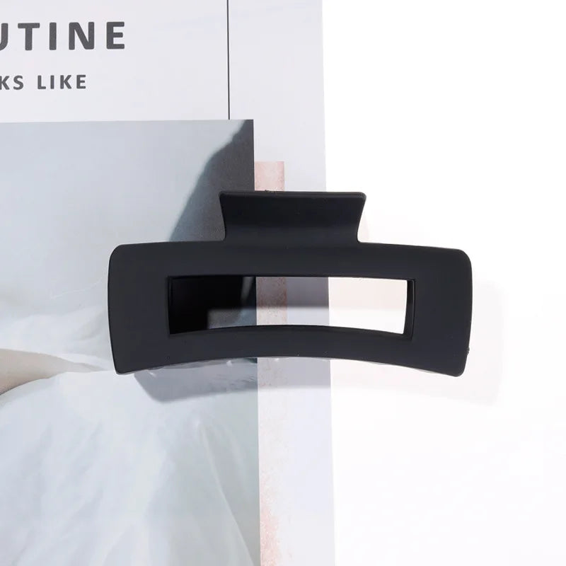 Veloura - 4Pcs/Set Women Girls Claw Clips Coffee Black Hair Claw Nonslip Crab Hairpins Barrette Fashion Hair Accessories Gifts