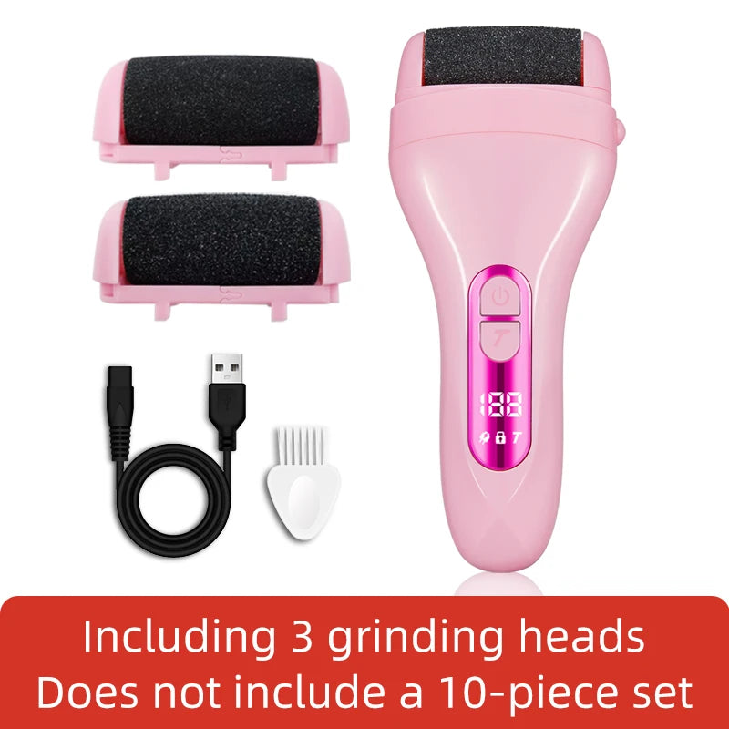 PediGlow - USB rechargeable electric foot remover, suitable for portable foot therapy tools with dead skin and hard cracks