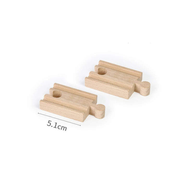 Wooden Train Rail Kinds Of Wooden Train Track Connector Adapter Fit for All Brands Wood Tracks Educational Toys For Kids Gift