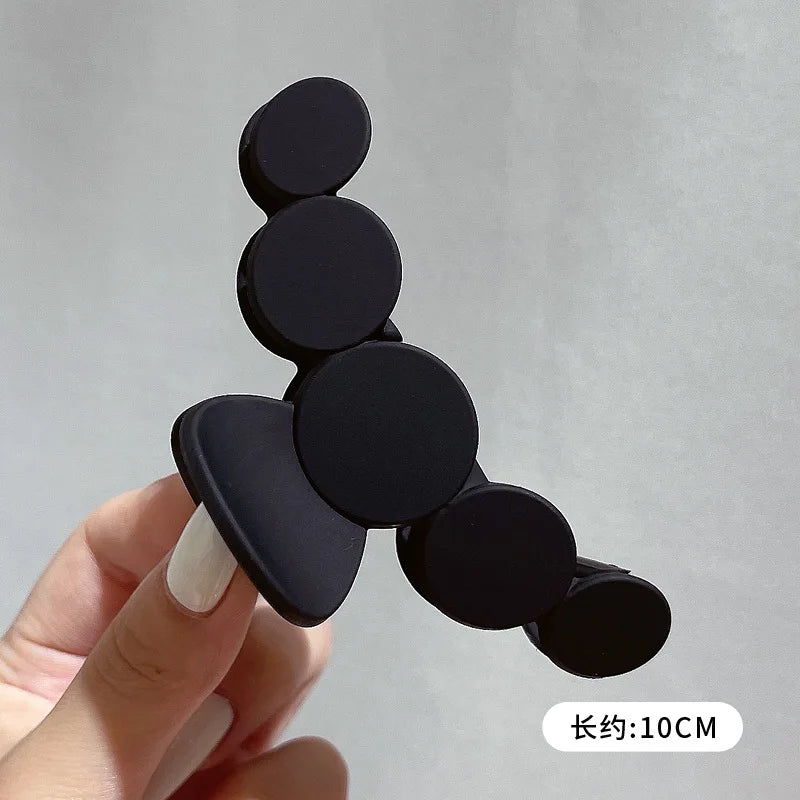 Clawra - Black Series big Hair Clip for women Simplicity Ponytail Clip Women Fashion Shark Clip Girl Hair Clamp