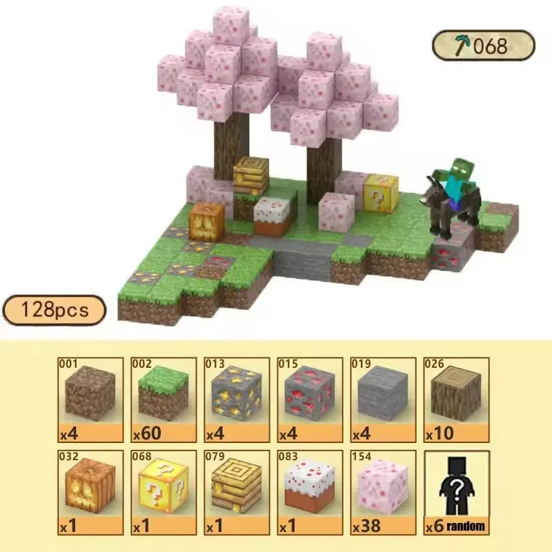 32-212PCS Magnetic Blocks-Build Mine Magnet World Set for Boys & Girls Age 3+, Sensory Toys for Toddlers Gifts Construction Toys