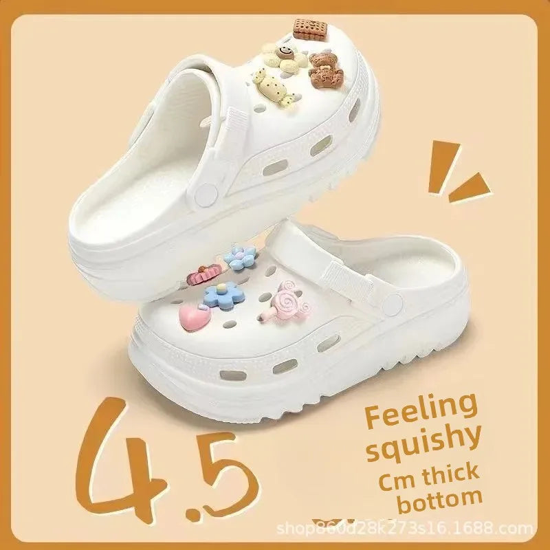 StepPop - Non Smelly Non Noisy Thick Bottomed Cartoon Versatile Heightening Anti Slip Summer New Style Women's Open Toe Beach Sandals