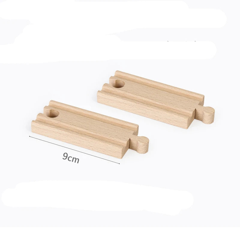 Wooden Train Rail Kinds Of Wooden Train Track Connector Adapter Fit for All Brands Wood Tracks Educational Toys For Kids Gift