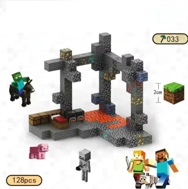 32-200PCS Magnetic Blocks-Build Mine Magnet World Set for Boys & Girls Age 3+, Sensory Toys for Toddlers Gifts Construction Toys