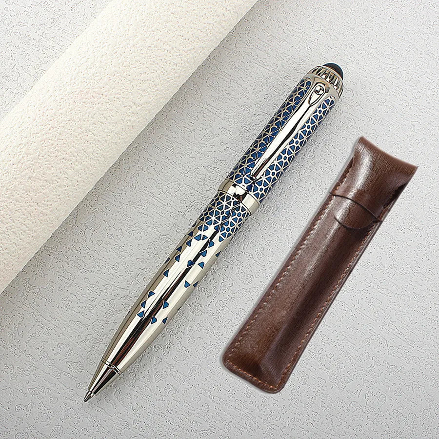 Classic Luxury Ink Ballpoint Pen, Ink Medium Point 0.7mm Smooth Writing Metal Ball Point Pen Signature Pen