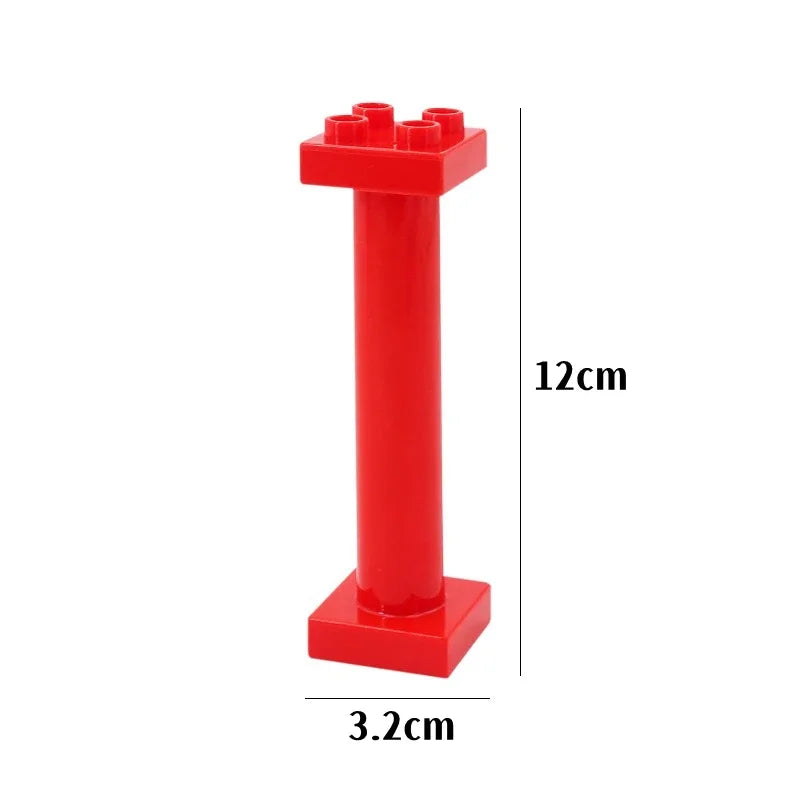 Big Building Blocks Slide Stair Swing Seesaw Ferris Wheel Series Compatible Duploe Large Brick Children Educational Toy Kid Gift