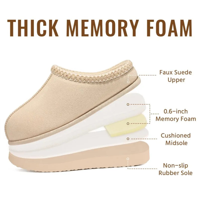 Urbanette- Asgard Fuzzy Cozy Slippers For Women Men Fashion Memory Foam Fluffy Winter Slippers Outdoor Lady Furry Warm Non-slip House Shoes