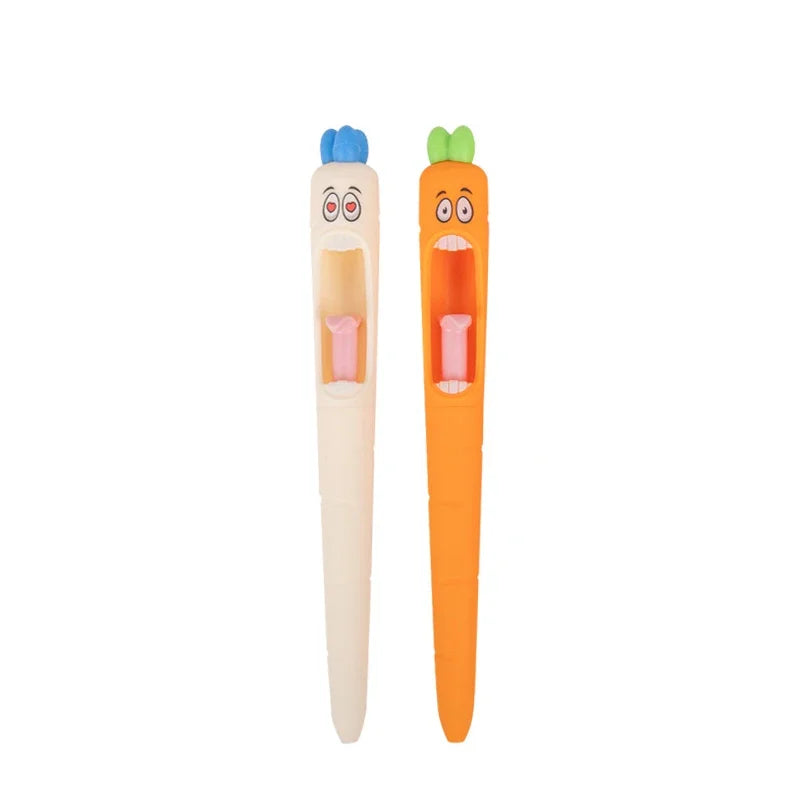 1-4 pcs Amusing Stationery Kawaii Gel Pen School Office Supplies Creative Carrot Funny Recreation Cute Gel Pen