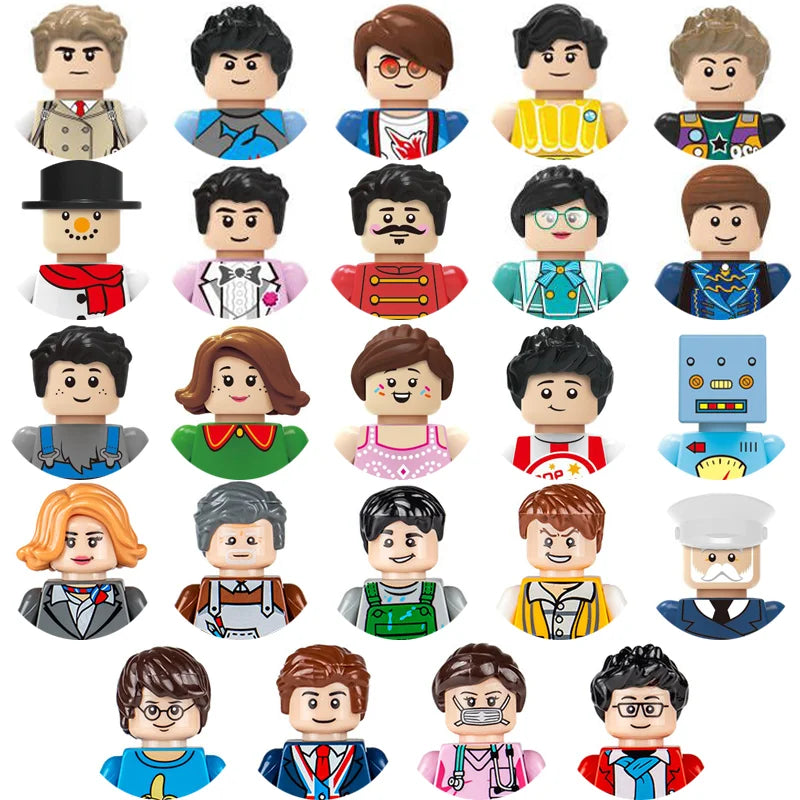 Building block toys, mini figures, character action figures, city people, building block accessory sets, children's gifts