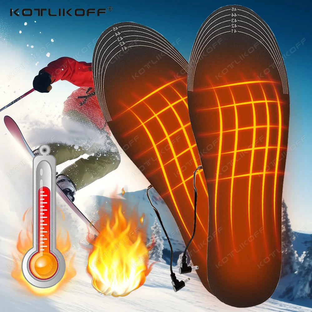 HeatWalk - USB Heated Shoe Insoles Rechargeable Free to Cut Washable Winter Outdoor Skiing Foot Warmers Warm Insoles For Shoes