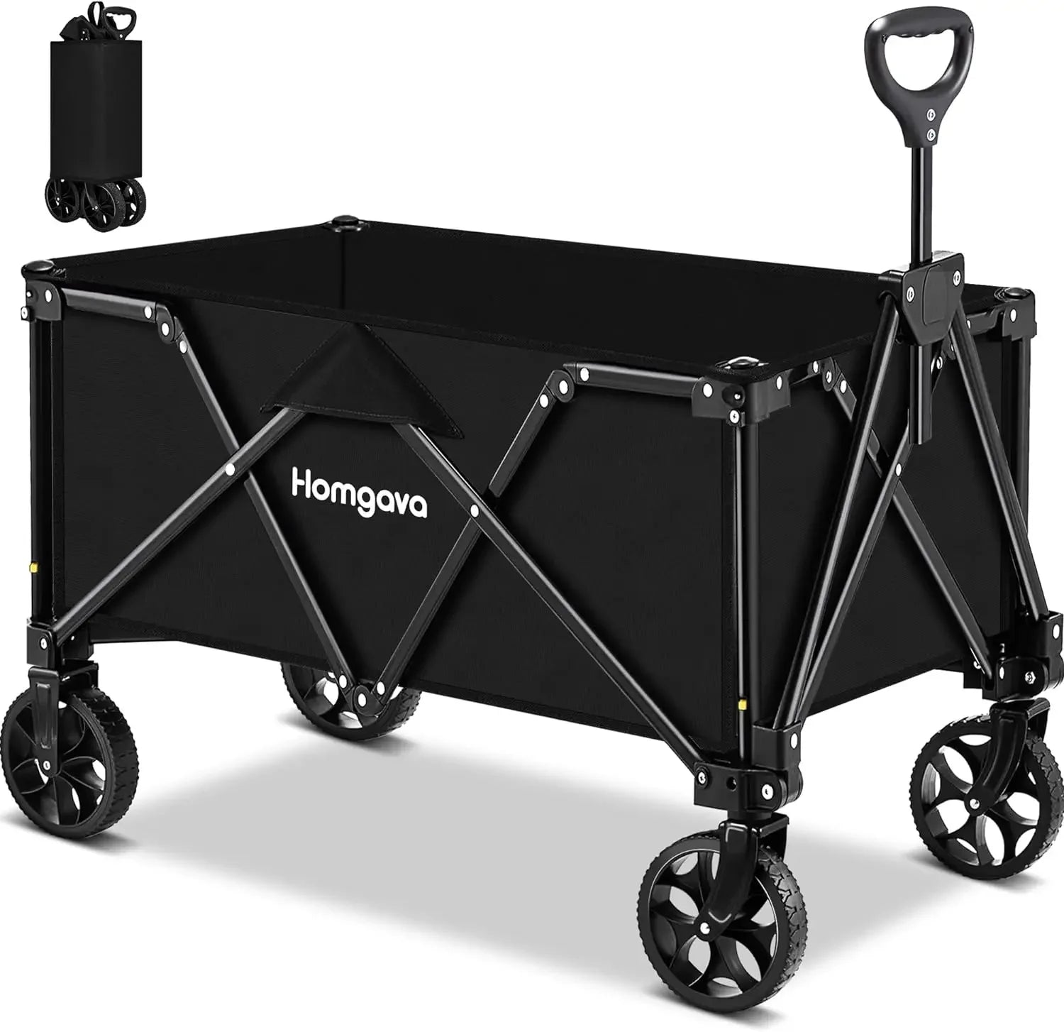 %a Collapsible Folding Wagon Cart, Large Capacity Camping Wagon, Foldable Wagon, Heavy Duty Utility Wagon Cart for