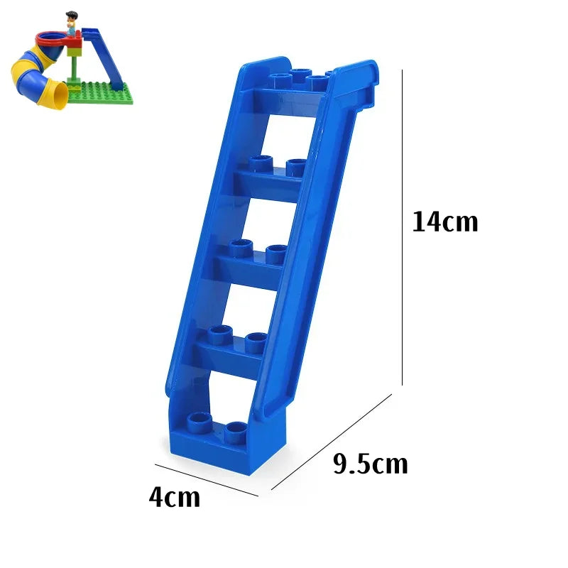 Big Building Blocks Slide Stair Swing Seesaw Ferris Wheel Series Compatible Duploe Large Brick Children Educational Toy Kid Gift