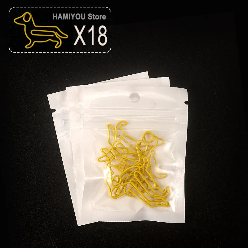 Little Dog Style Paper Clips Binder Clips Bookmarks Tickets Photo Clamp Patchwork Clips Office Binding Supplies silver purpleRed