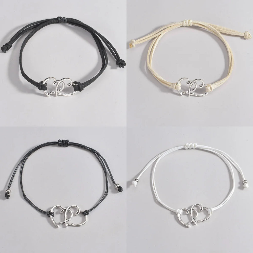 LOVIA - 
Love Heart Thin Chain Anklet Simple Temperament  Double Hollow  Ankle Bracelet Beach Foot Jewelry