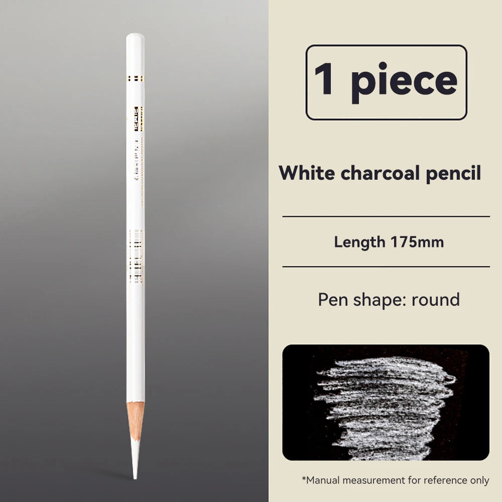 Professional Drawing Sketching Pencils 1/3/4/5/8PCS Sets White/Brown Hand-Painted Art Carbon Pen for Beginners Artists Supplies