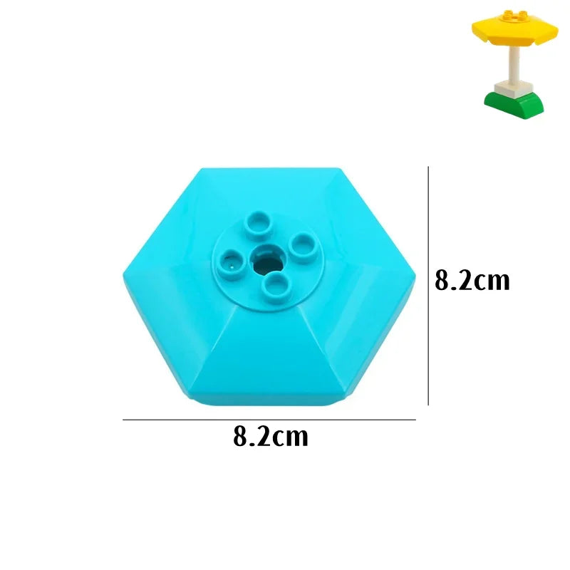 Big Building Blocks Slide Stair Swing Seesaw Ferris Wheel Series Compatible Duploe Large Brick Children Educational Toy Kid Gift