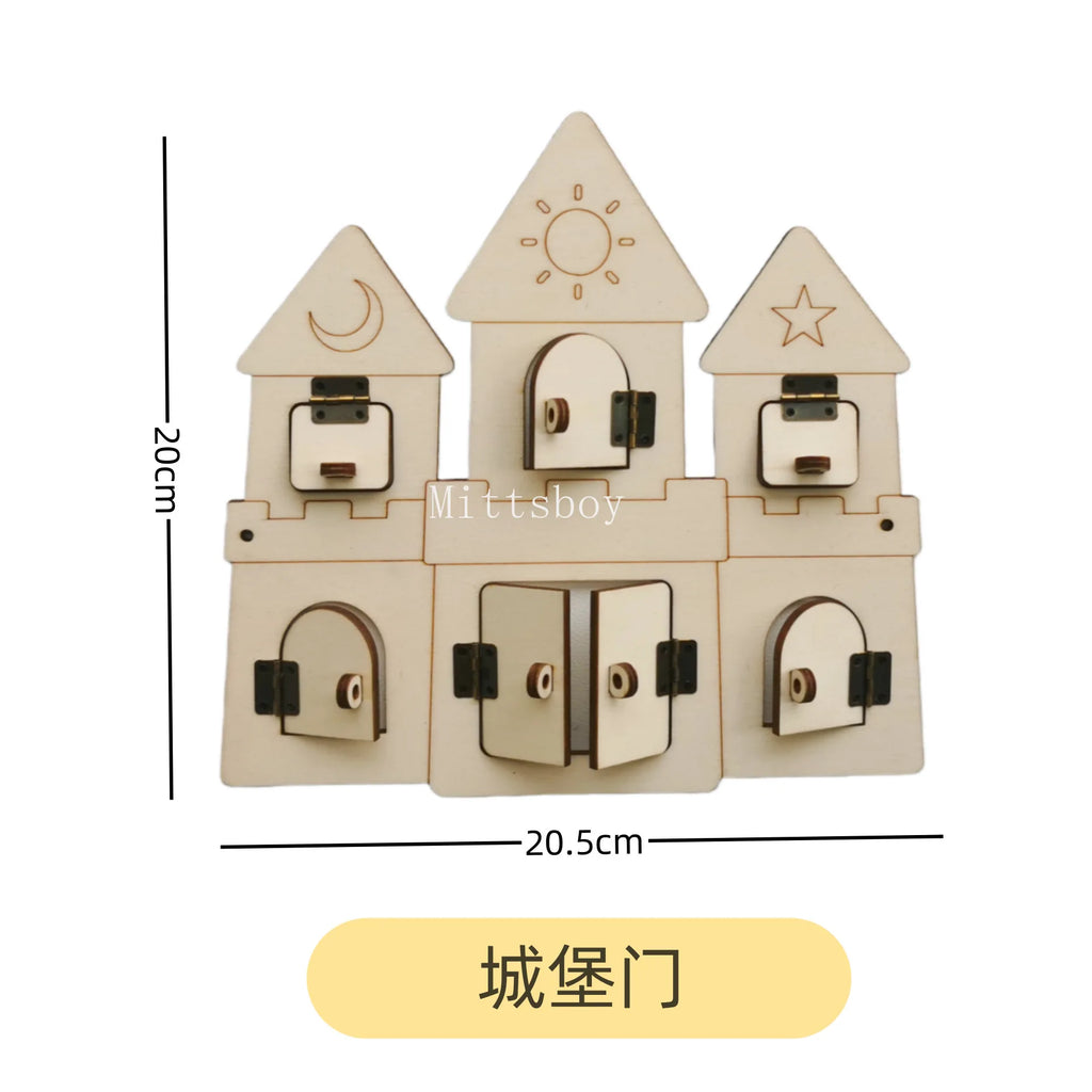 2024 DIY Montessori Busy Board  Accessories Wooden Graffiti Digit Early Ball Sequin Helicopter Educational Toy For Children Gift