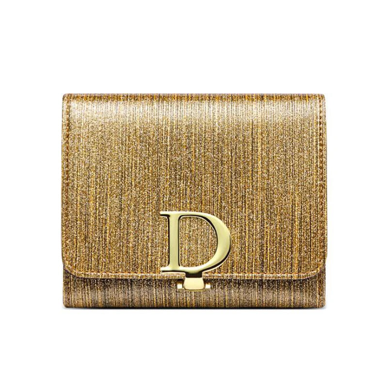 Bright - Fashion Women Cowhide Leather Wallet Anti RFID Card Holder Short Purse for Girl