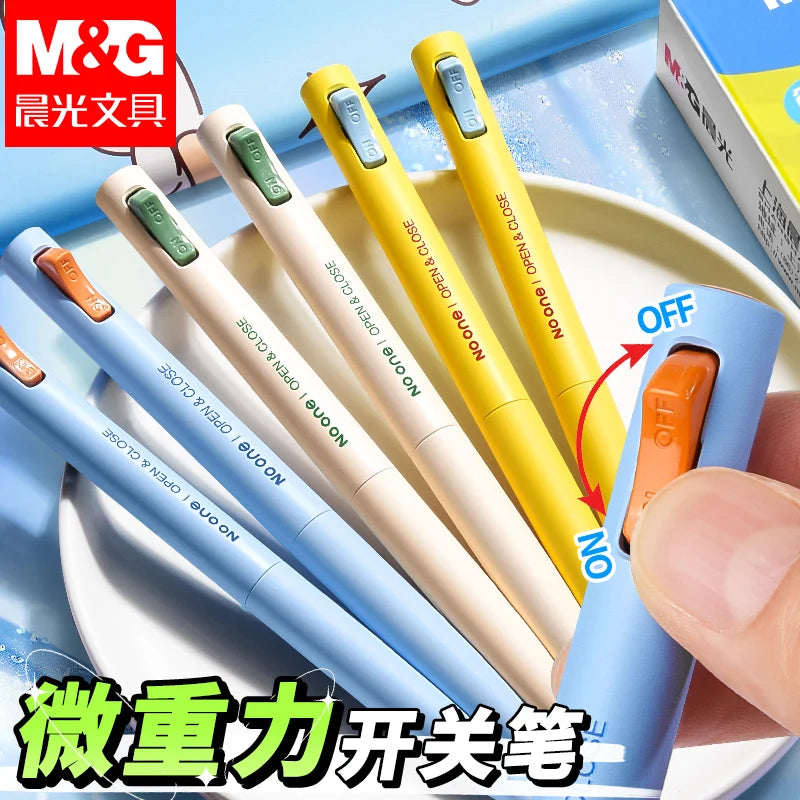 M&G 0.5mm Fine Point Gel Pen Quick Dry Ink Black Refillable for Students And Office Use