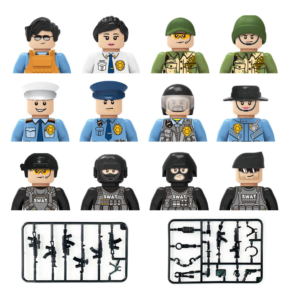 Building block toys, mini figures, character action figures, city people, building block accessory sets, children's gifts