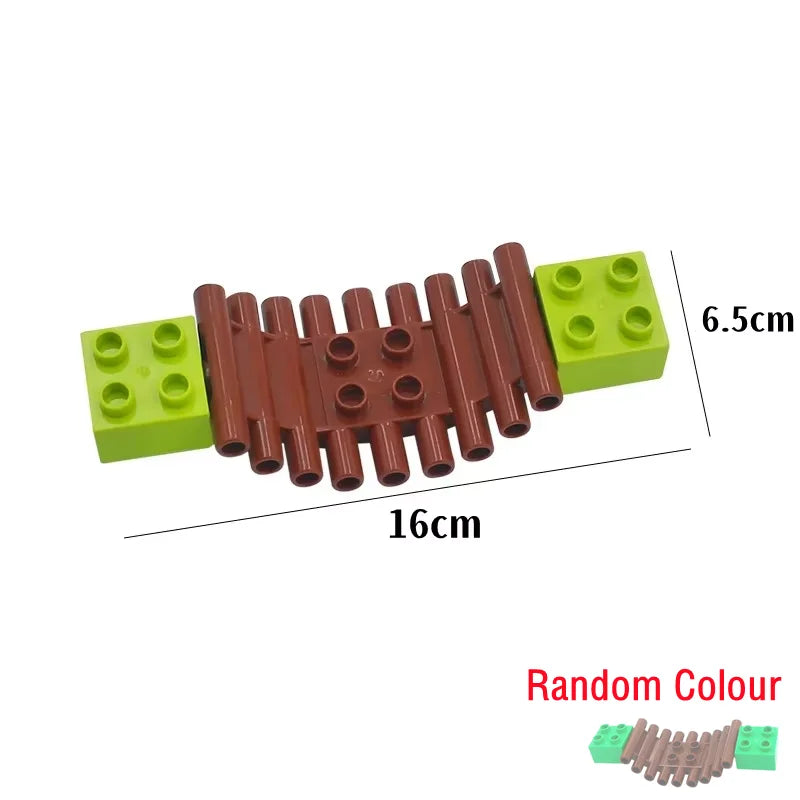 Big Building Blocks Slide Stair Swing Seesaw Ferris Wheel Series Compatible Duploe Large Brick Children Educational Toy Kid Gift