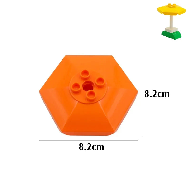 Big Building Blocks Slide Stair Swing Seesaw Ferris Wheel Series Compatible Duploe Large Brick Children Educational Toy Kid Gift