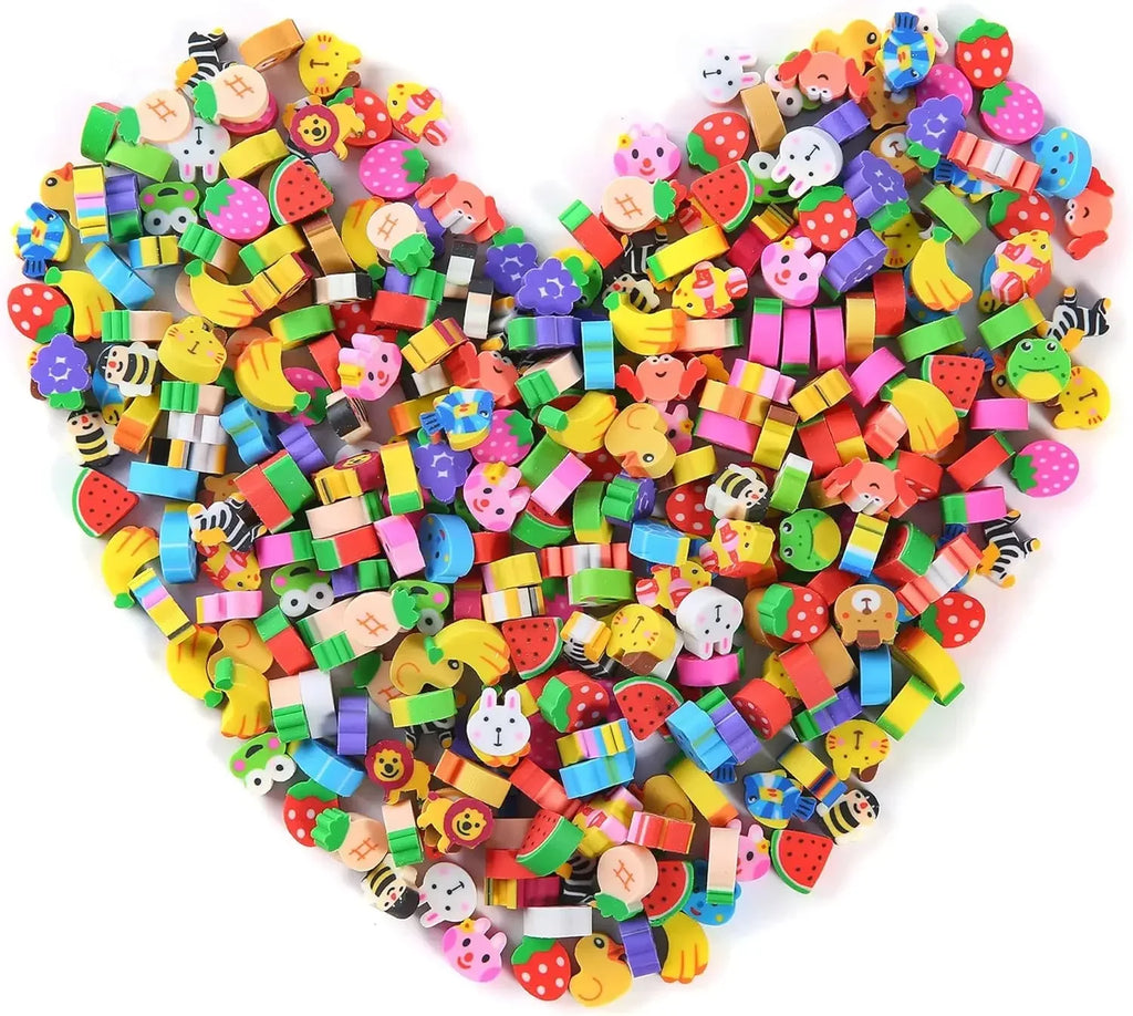 50pcs Mini Desk Pets Cute Little Animal Eraser Small Space Erasers for Kids Classroom Student Prizes Party Favors Carnival Gifts