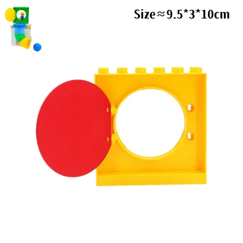 Big Building Blocks Slide Stair Swing Seesaw Ferris Wheel Series Compatible Duploe Large Brick Children Educational Toy Kid Gift