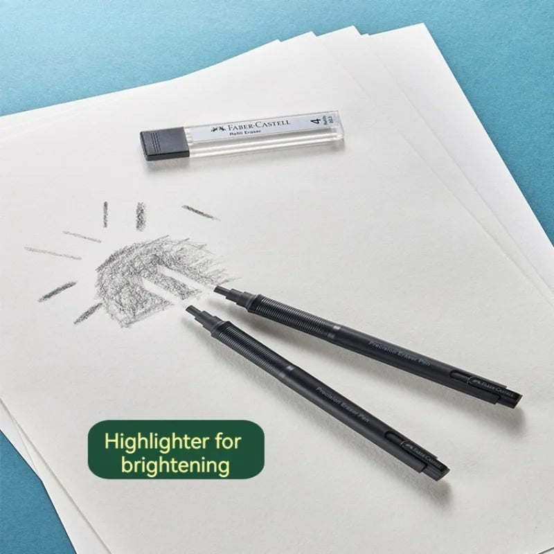 Faber-Castell Precision Tip Pen-Style Eraser Refillable Round 2.5mm Art Pencil Eraser Professional Drawing Rubbing Stationery
