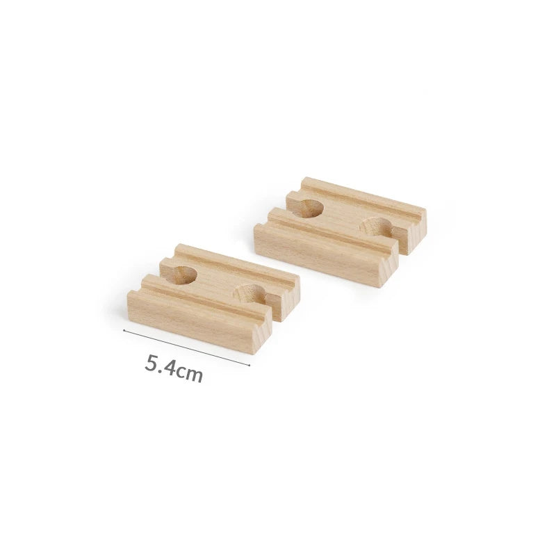 Wooden Train Track Connector Railway Rails Accessories Fit Thomas Train Road Connector Wood Railway Bridge Boys Birthday Gifts