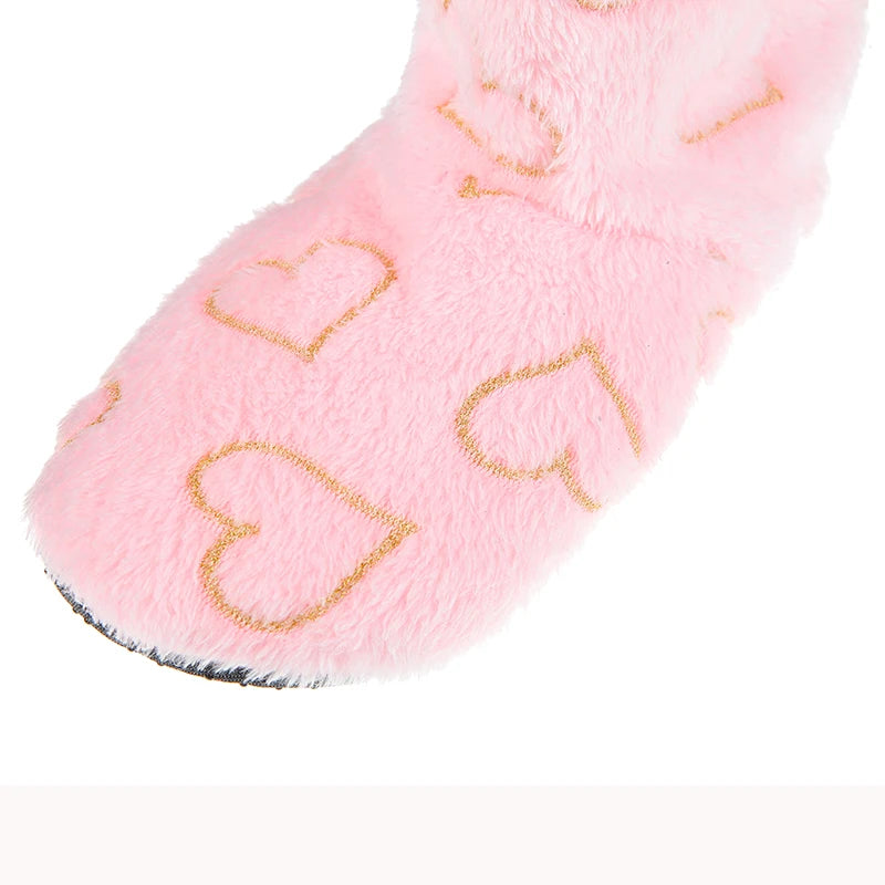 Mntrerm -  Warm Slippers Women Winter Indoor Shoes Heart Shaped Soft Pantufa Cute Design Ladies Home House Floor Cotton slippers