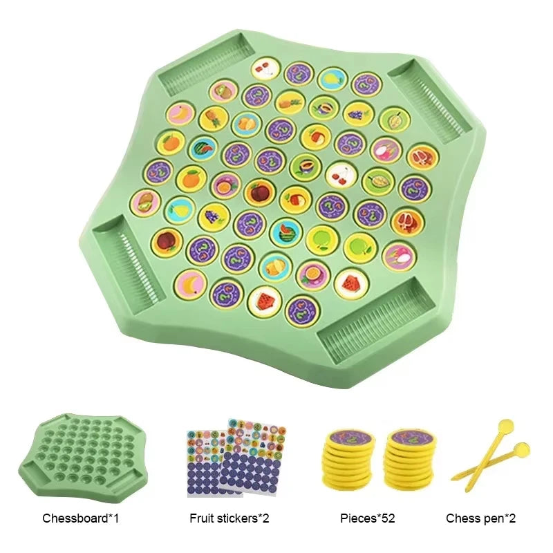 Kids Battle Chess Educational Toy Observation Concentration Training Fun Animal Flip Chess Parent-child Interactive Game Toys