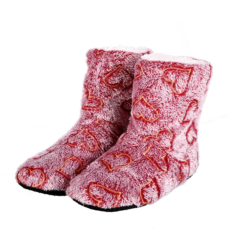 Mntrerm -  Warm Slippers Women Winter Indoor Shoes Heart Shaped Soft Pantufa Cute Design Ladies Home House Floor Cotton slippers