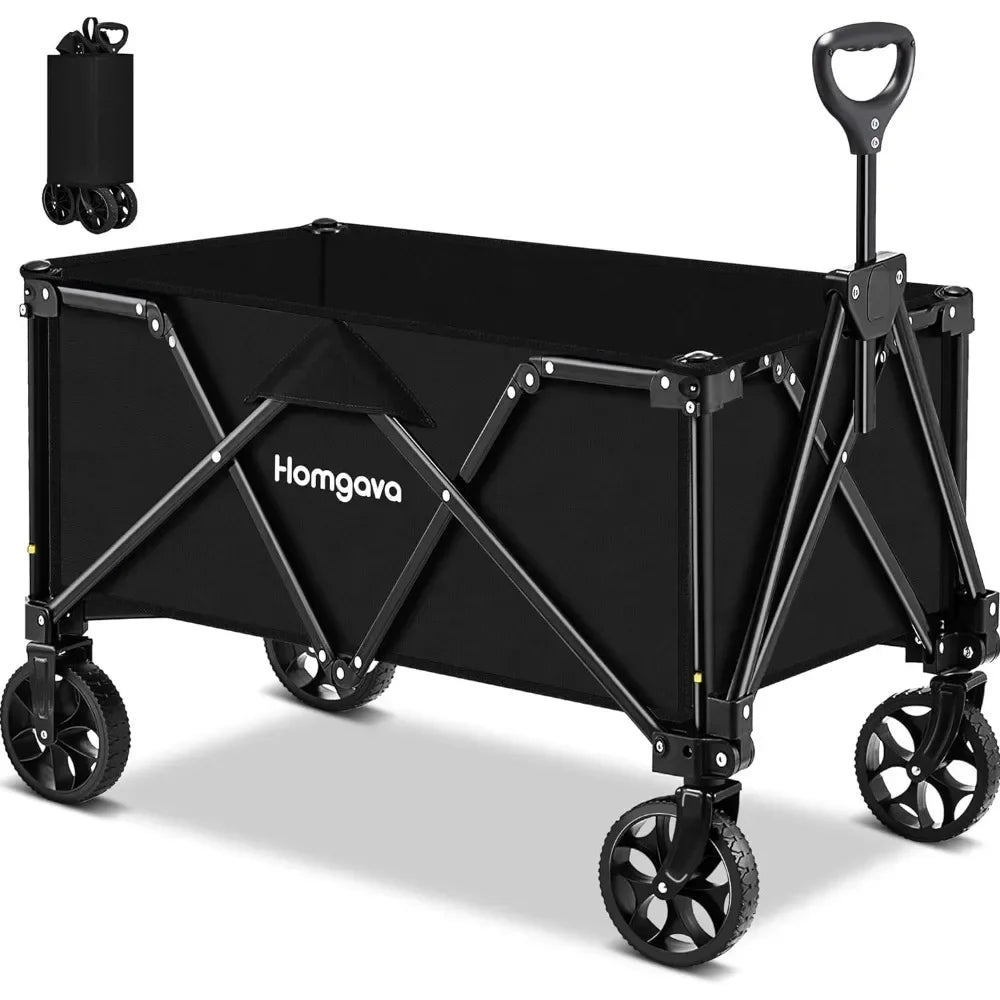 %a Collapsible Folding Wagon Cart, Large Capacity Camping Wagon, Foldable Wagon, Heavy Duty Utility Wagon Cart for