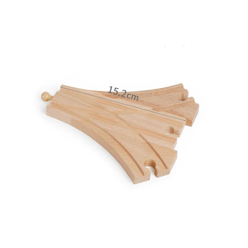 Wooden Train Rail Kinds Of Wooden Train Track Connector Adapter Fit for All Brands Wood Tracks Educational Toys For Kids Gift