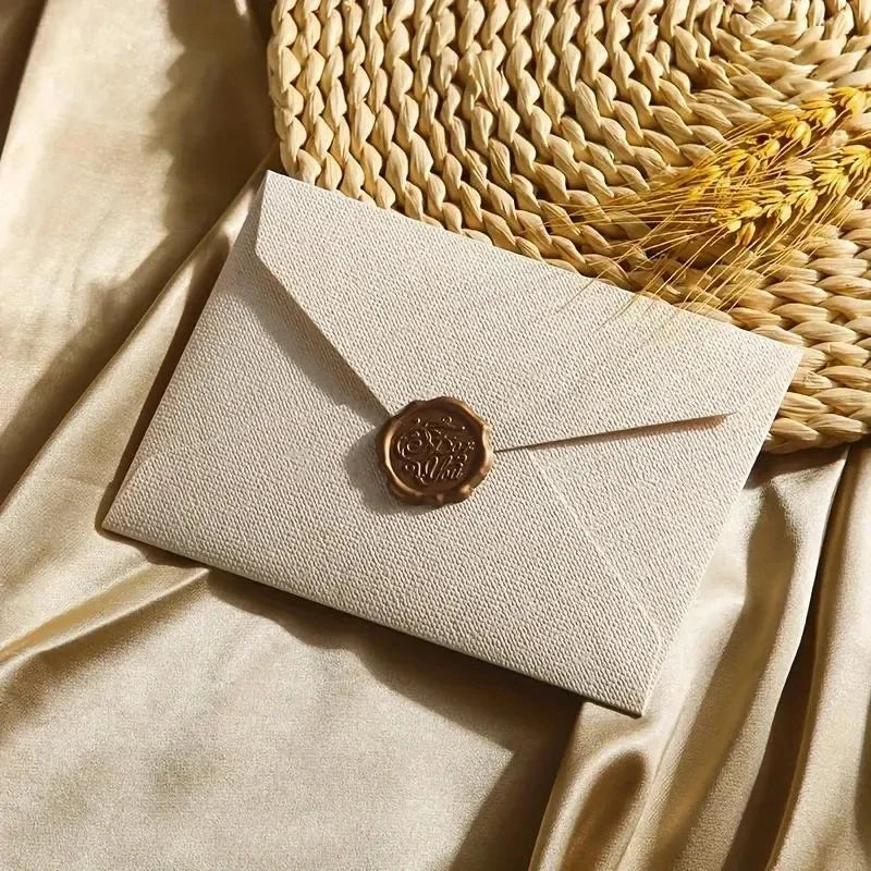 Vintage Envelopes Letter Writing Stamp Wax Seal Stickers Postcards Wedding Gift Wrap Envelopes