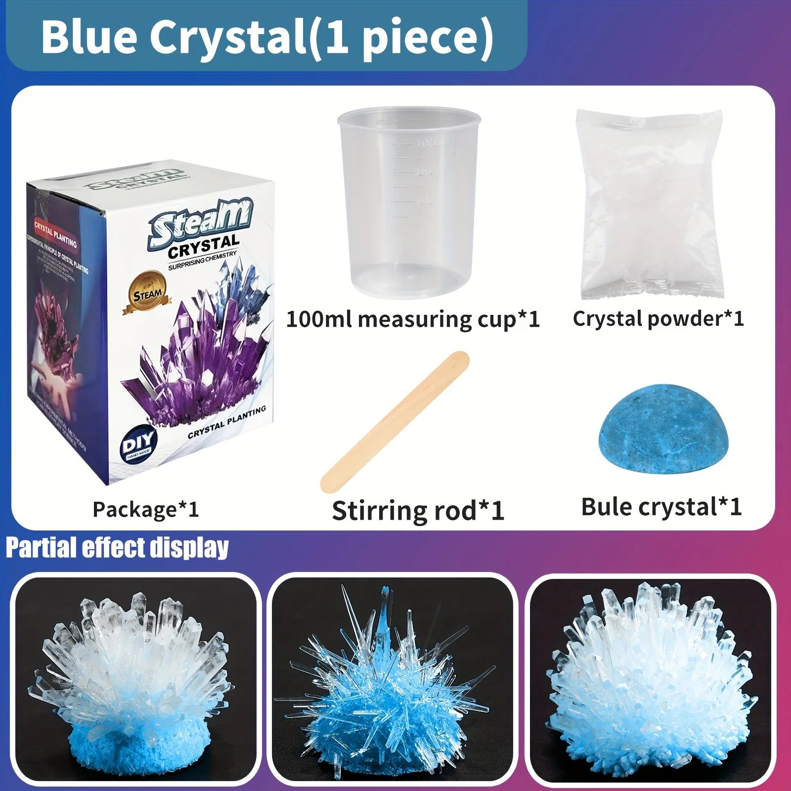 Science education toys, crystal growth and planting, educational puzzle toys, DIY crystal growth toys, Halloween/Christmas