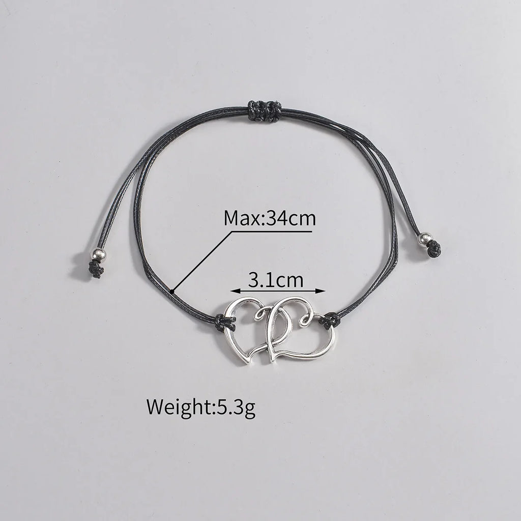 LOVIA - 
Love Heart Thin Chain Anklet Simple Temperament  Double Hollow  Ankle Bracelet Beach Foot Jewelry