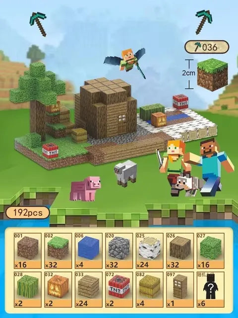 32-212PCS Magnetic Blocks-Build Mine Magnet World Set for Boys & Girls Age 3+, Sensory Toys for Toddlers Gifts Construction Toys