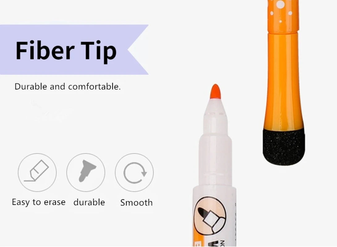 Gxin G-208 8Pcs Erasable Markers Set Colors Magnet Whiteboard Ink Pens School Teacher Resources Graffiti Drawing.Color Markers.